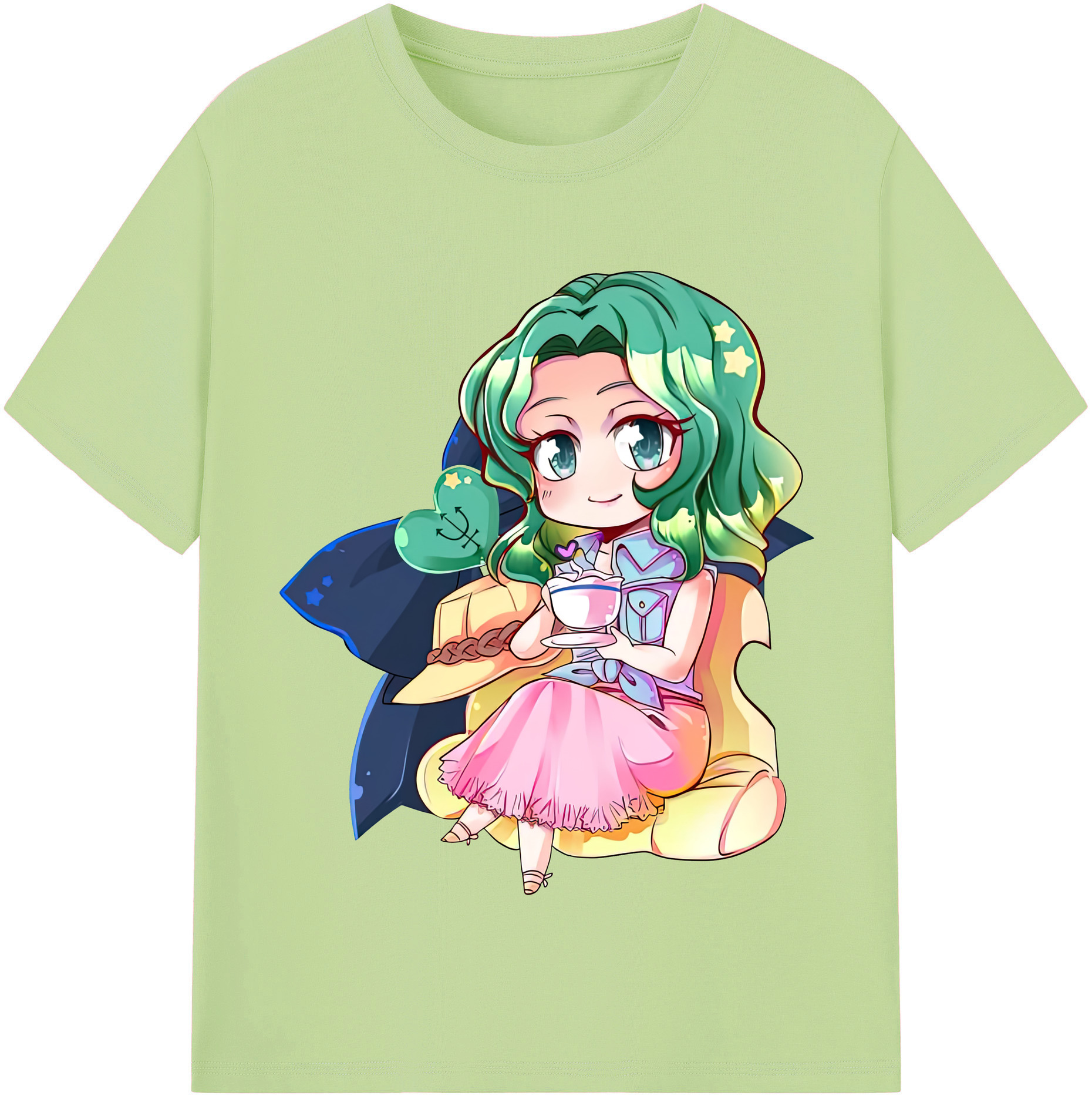 （画像用） 美少女戦士セーラームーン 海王 みちる（かいおう みちる） Sailor Moon Kaiou Michiru 綿100％半袖Tシャツ（フロントプリント）